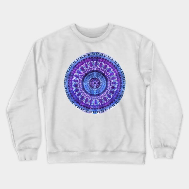 Vintage Purple Blue Mandala Crewneck Sweatshirt by Nina May Design Studio